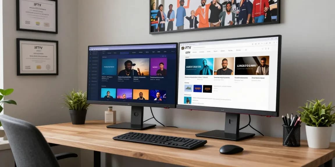 IPTV Reseller providing trusted services in local community from professional workspace.