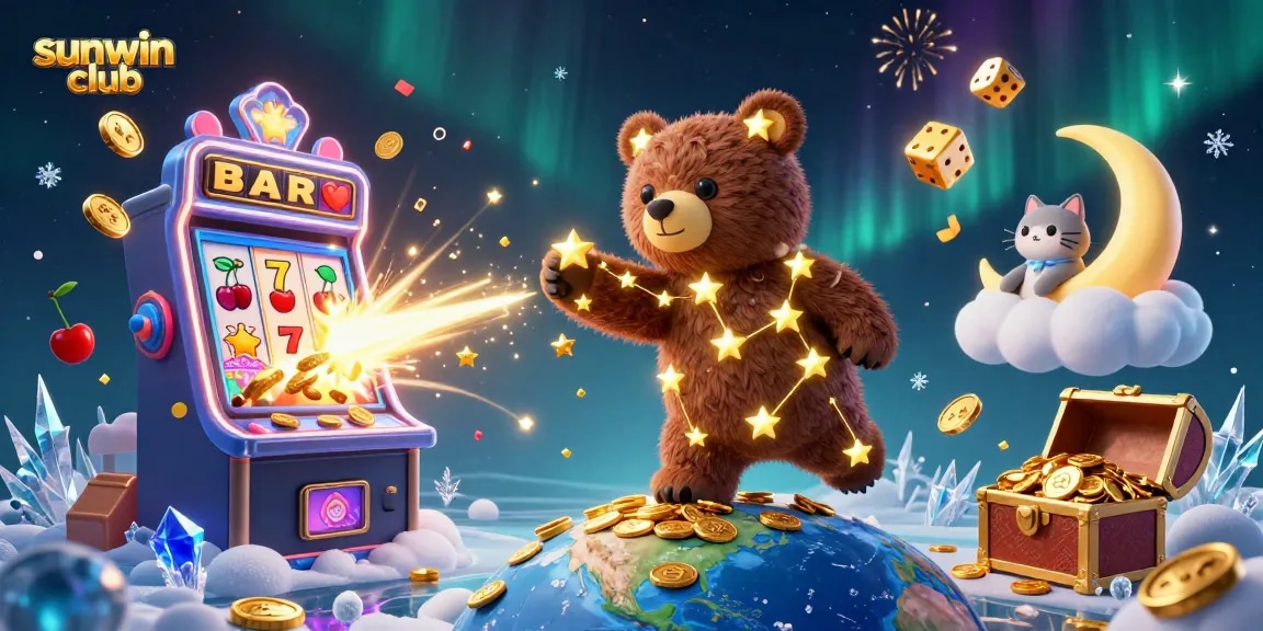 Engaging scene showcasing sunwin club's vibrant 3D casino characters and dynamic gaming elements