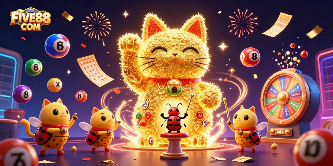 Engage with the dynamic world of FIVE88 COM through a lively scene showcasing casino excitement.