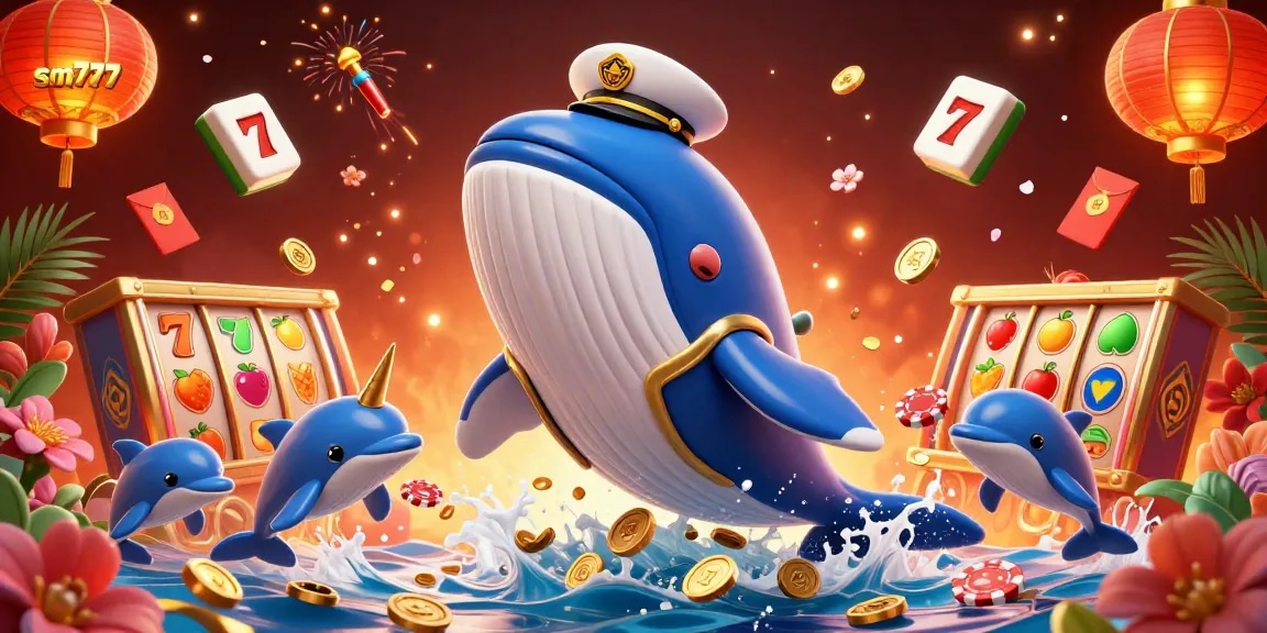 Experience thrilling wins at sm777 with a charming whale and playful dolphins in an exciting casino world.