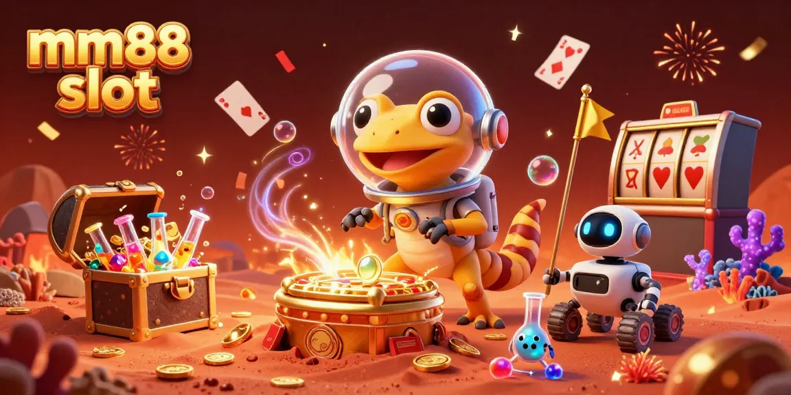 Win big at mm88 slot with Martian gecko uncovering a hidden casino on Mars.