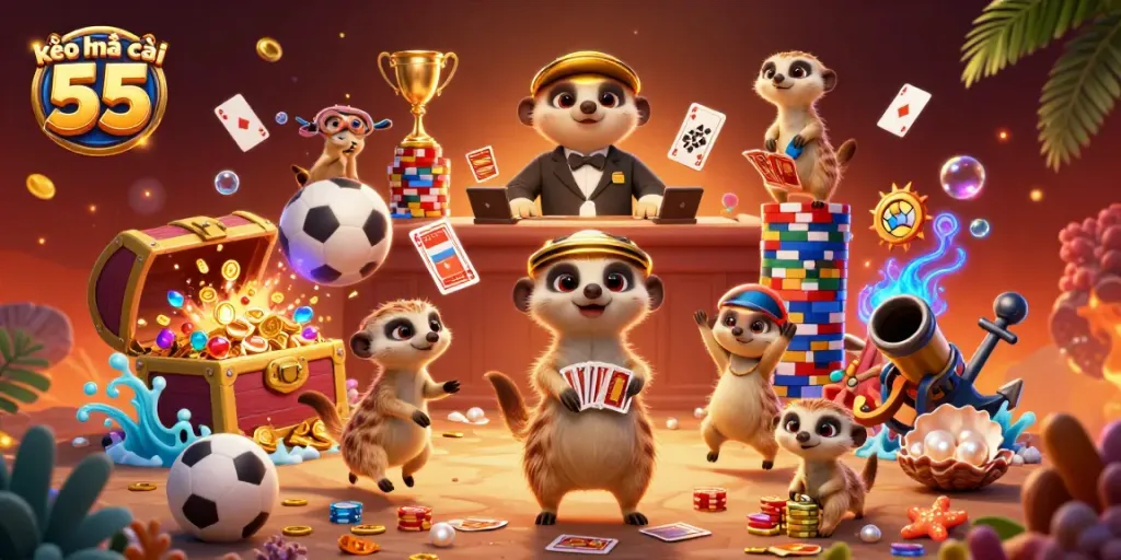 Bet on sports with kèo nhà cái 55 as meerkats manage a vibrant casino scene.