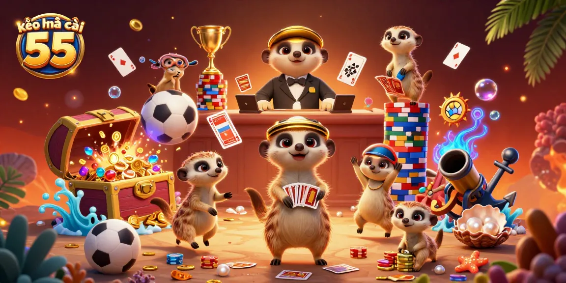 Bet on sports with kèo nhà cái 55 as meerkats manage a vibrant casino scene.