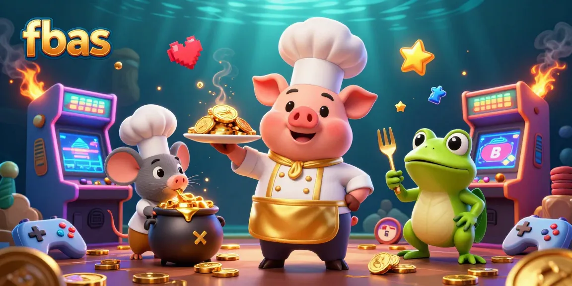 Experience winning at fbas with vibrant casino illustrations featuring gold coins and engaging characters.