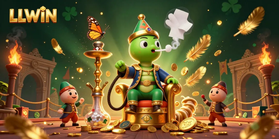 Immerse in LLWIN's thrilling game world featuring dynamic 3D characters and vibrant casino symbols.