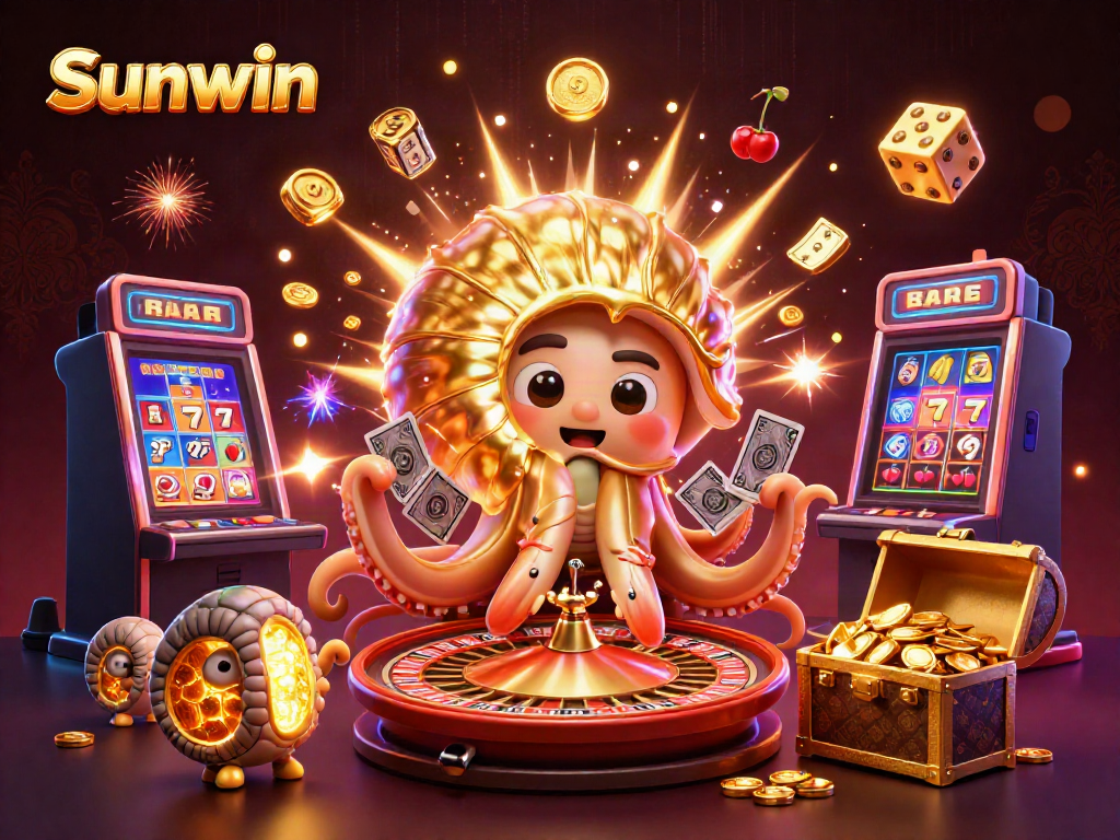 Engage with thrilling Sunwin casino experiences featuring giant nautilus roulette and vibrant game elements.