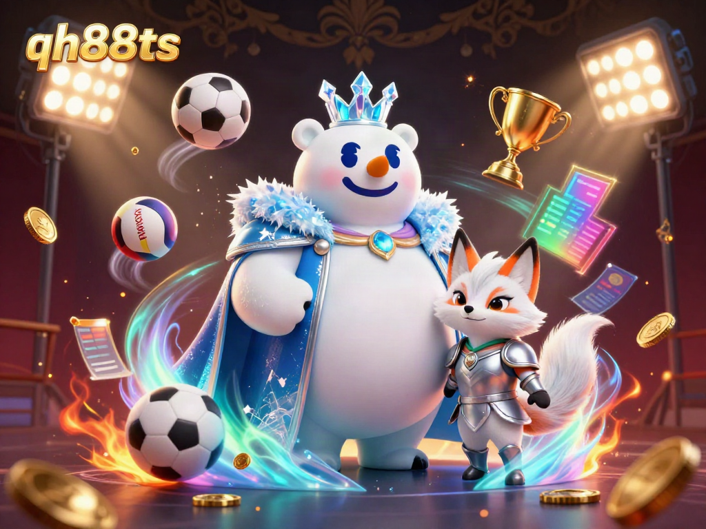 Experience thrilling moments in qh88ts with a majestic ice king polar bear, sports balls, and shimmering aurora energy.