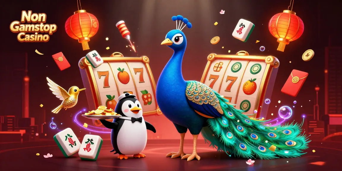 Engage at a Non Gamstop Casino with vibrant characters and rich gaming elements in this vivid 3D illustration.