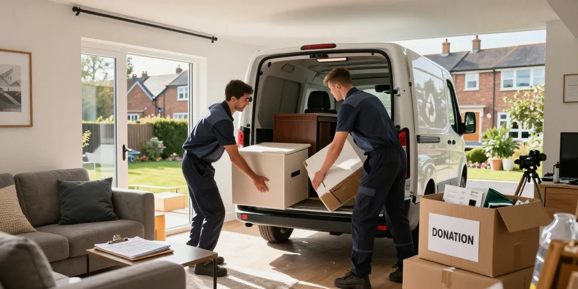 House Clearance Edinburgh service with professionals loading furniture into a van during a home clearance.