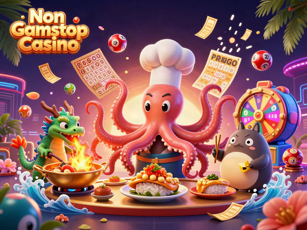 Experience thrilling moments at Non Gamstop Casino with three dynamic characters centered around exciting lottery elements.