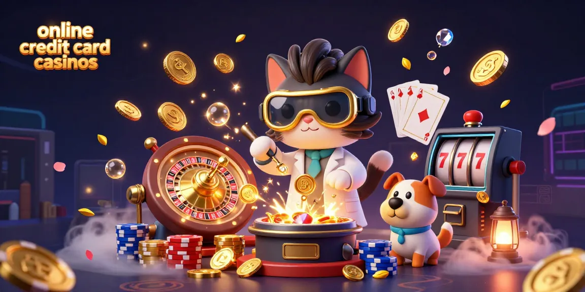 Experience thrilling gameplay at online credit card casinos with dynamic characters and vibrant casino elements.