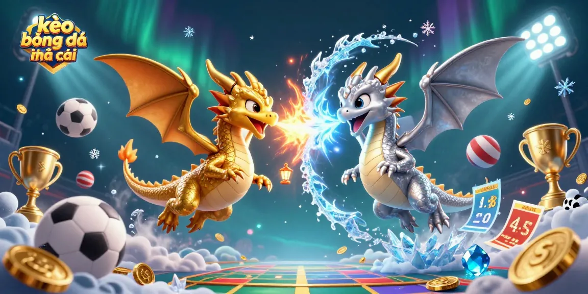 Engage with kèo bóng đá nhà cái and dynamic sports betting elements in this vivid illustration.