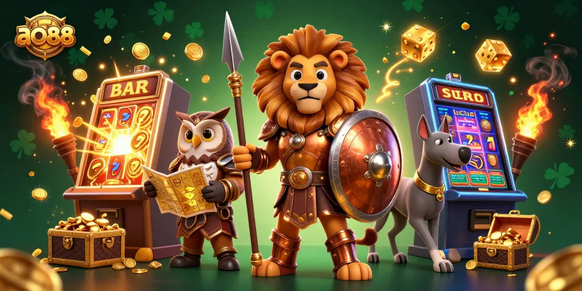 Experience thrilling action with ao88 Casino's vibrant games and characters in a dazzling digital world.