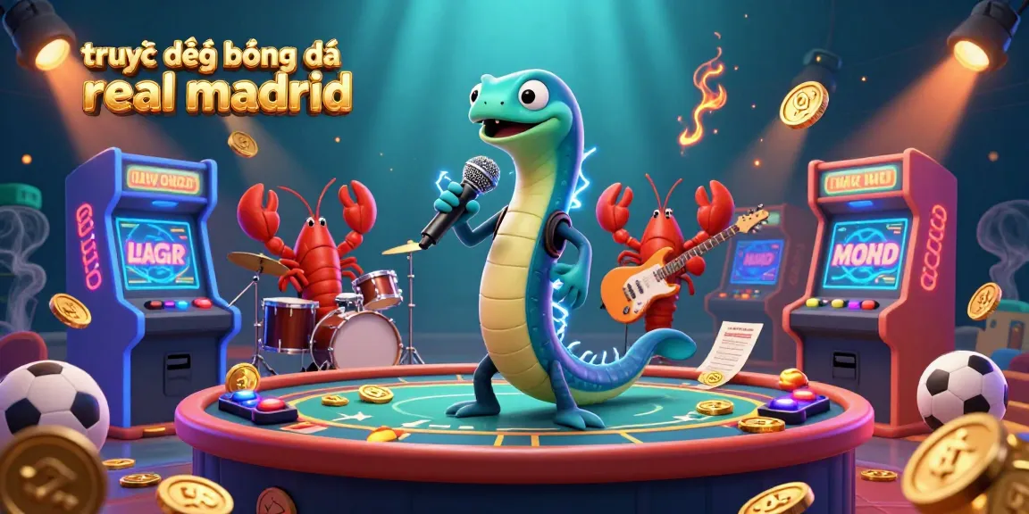 Engage with trực tiếp bóng đá real madrid in an electrifying underwater casino scene featuring a DJ electric eel.