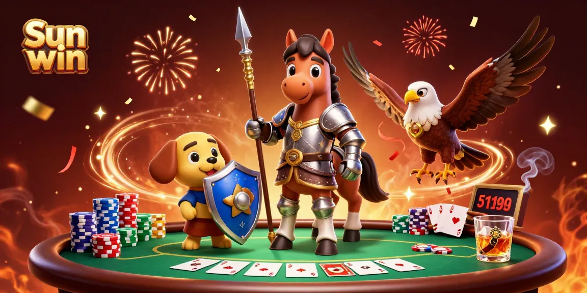 Play captivating casino games at Sun win with thrilling poker elements and festive celebration.