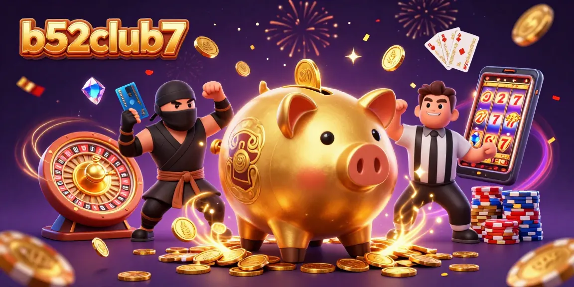 Engage with b52club7's thrilling casino scene featuring dynamic characters and sparkling classic elements.