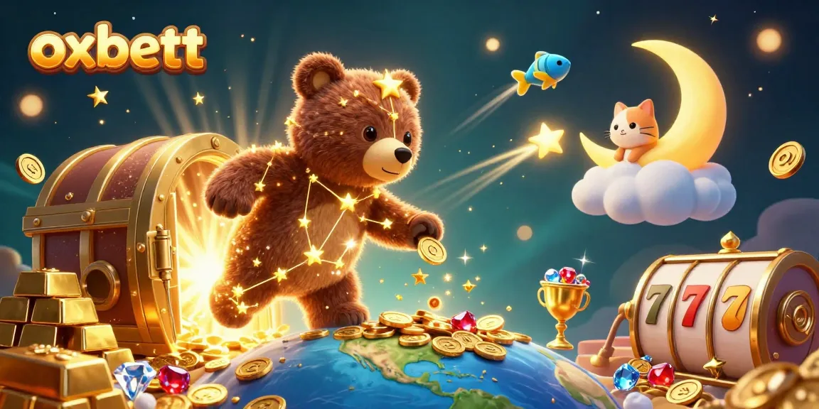 Oxbett engages players in a vibrant casino scene with shooting star fish and jackpot elements.