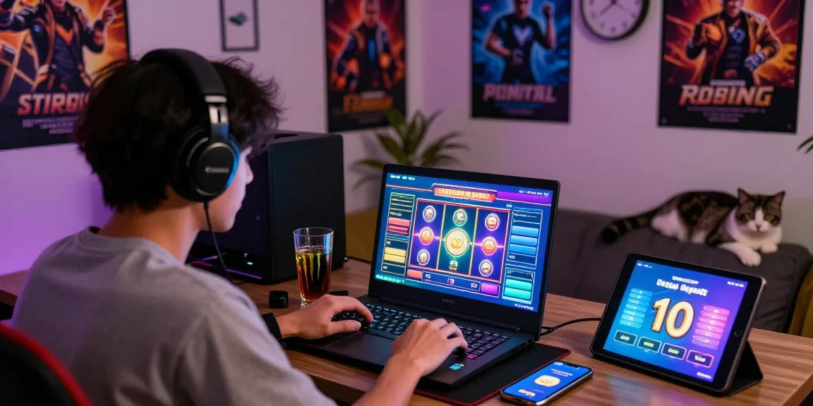 situs slot deposit 10 ribu online gaming experience in a cozy home setting