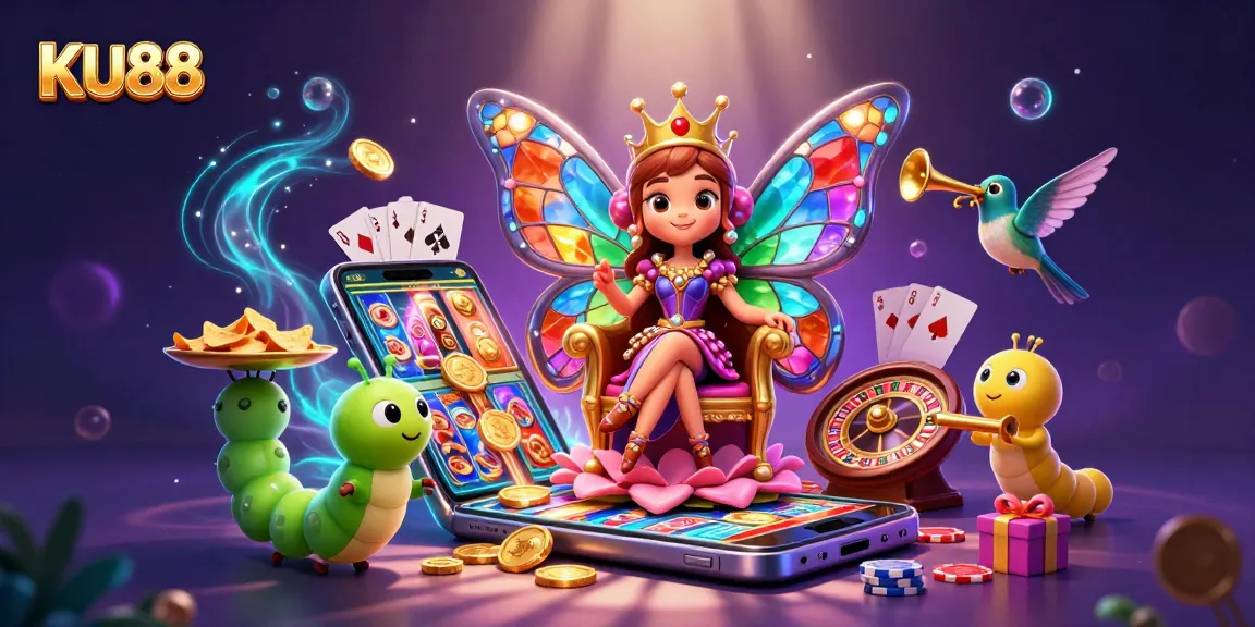 Engage in thrilling games at KU88 featuring vibrant 3D characters and casino elements.