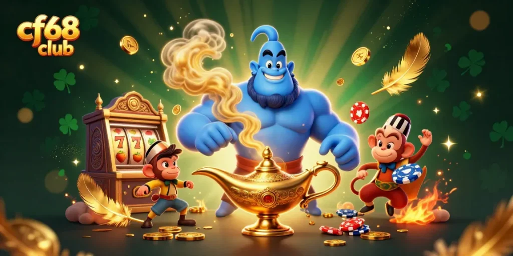 Engage with the thrilling ambiance of cf68 club through a vibrant casino scene showcasing exciting games.
