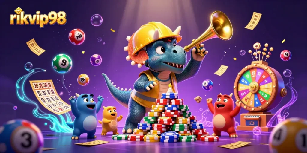 Engage with rich features at rikvip98 while witnessing a dynamic 3D gaming celebration.