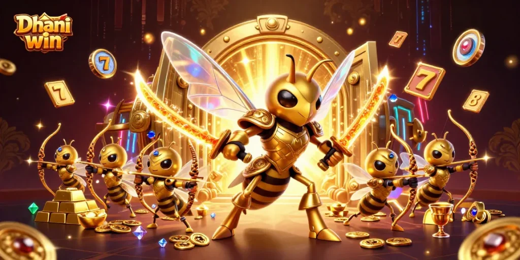 Dhani win players embrace thrilling gameplay with exciting slot elements and vibrant treasure visuals.