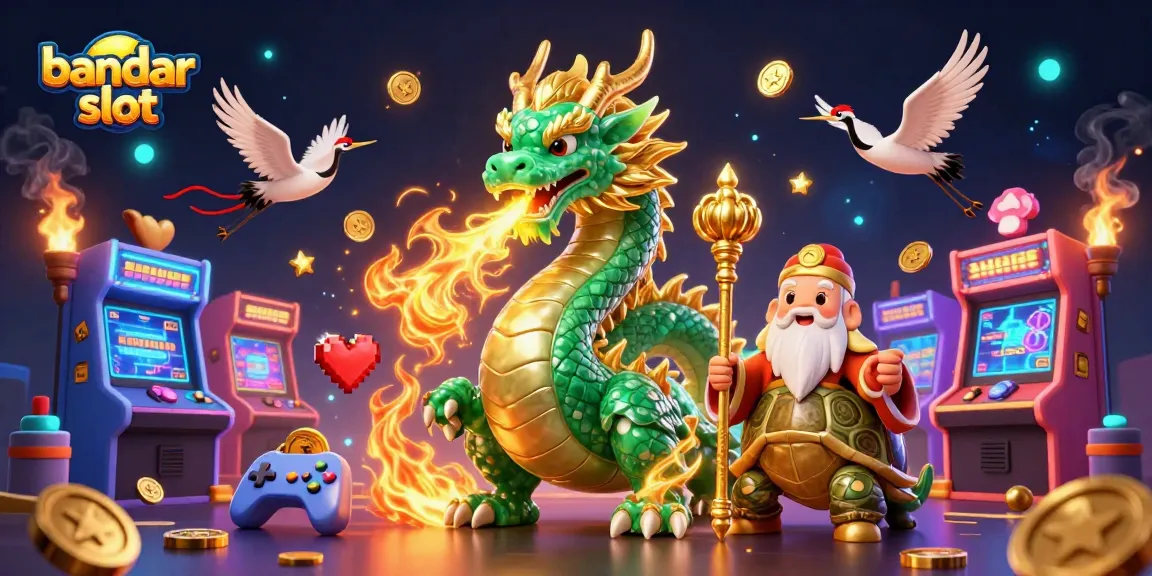 Experience the banner slot magic with vibrant characters and casino elements in action.