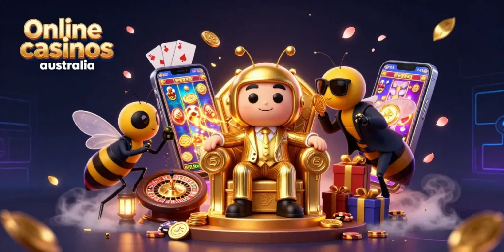 Engage with online casinos australia and enjoy vibrant games in an ultra-detailed 3D digital illustration.